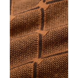 Men's casual sweater square twill warm knit sweater